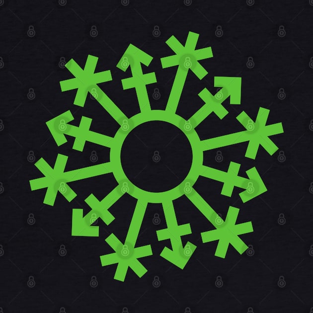 Gender Snowflake - Green - No Text by GenderConcepts